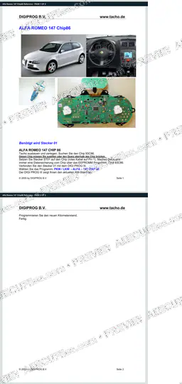 Watermarked preview of Alfa Romeo 147 Chip86 Reference