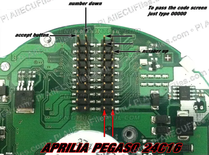 Watermarked preview of Aprilia Pegaso 24c16 Power Up Reference