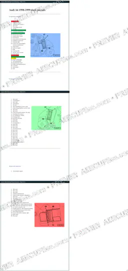 Watermarked preview of Audi A6 1998 1999 Dash Pinouts Reference