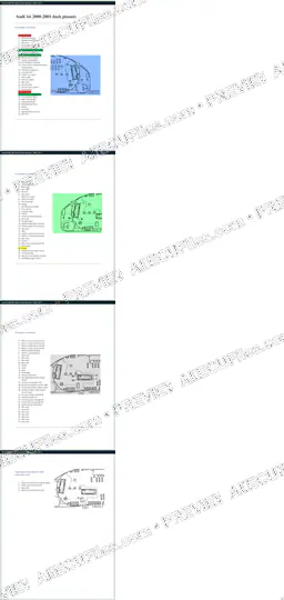 Watermarked preview of Audi A6 2000 2001 Dash Pinouts Reference