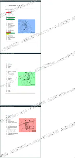 Watermarked preview of Audi A6 V6 1999 Dash Pinouts Reference
