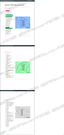 Watermarked preview of Audi A6 V6 2001 2005 Dash Pinouts Reference
