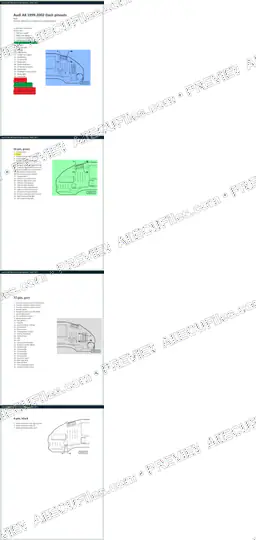 Watermarked preview of Audi A8 1999 2002 Dash Pinouts Reference