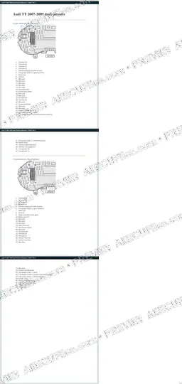 Watermarked preview of Audi Tt 2007 2009 Dash Pinouts Reference