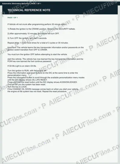 Watermarked preview of Automotive 30minrelern Reference