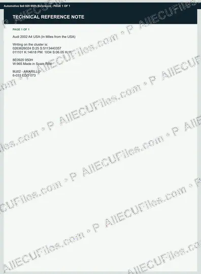 Watermarked preview of Automotive 8e0 920 950h Reference