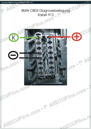 Watermarked preview of Automotive BMW Km Check Tv Reference