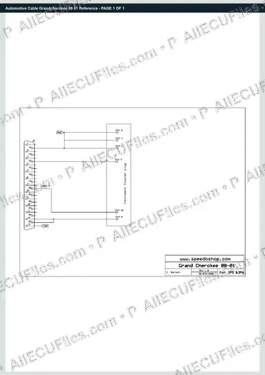 Watermarked preview of Automotive Cable Grandcherokee 99 01 Reference