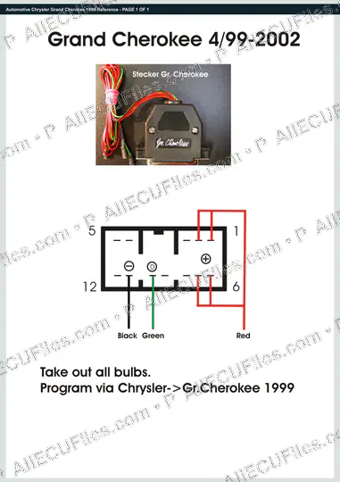 Watermarked preview of Automotive Chrysler Grand Cherokee 1999 Reference
