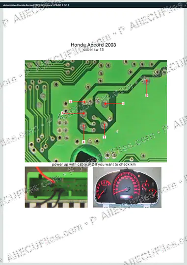 Watermarked preview of Automotive Honda Accord 2003 Reference