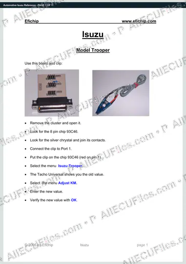 Watermarked preview of Automotive Isuzu Reference