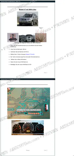 Watermarked preview of Automotive Nissan X Trail 2004 Reference