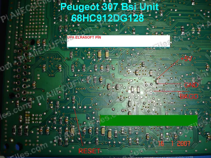 Watermarked preview of Automotive Peugeot 307 BSI Hc912dg128 Reference