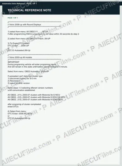 Watermarked preview of Automotive Volvo Reference