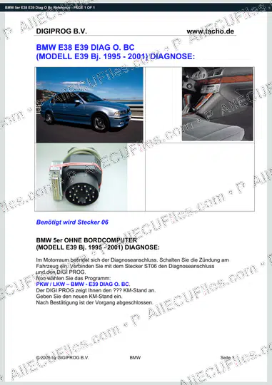Watermarked preview of BMW 5er E38 E39 Diag O Bc Reference