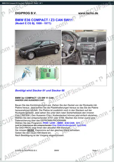 Watermarked preview of BMW E36 Compact Z3 Can Sw11 Reference