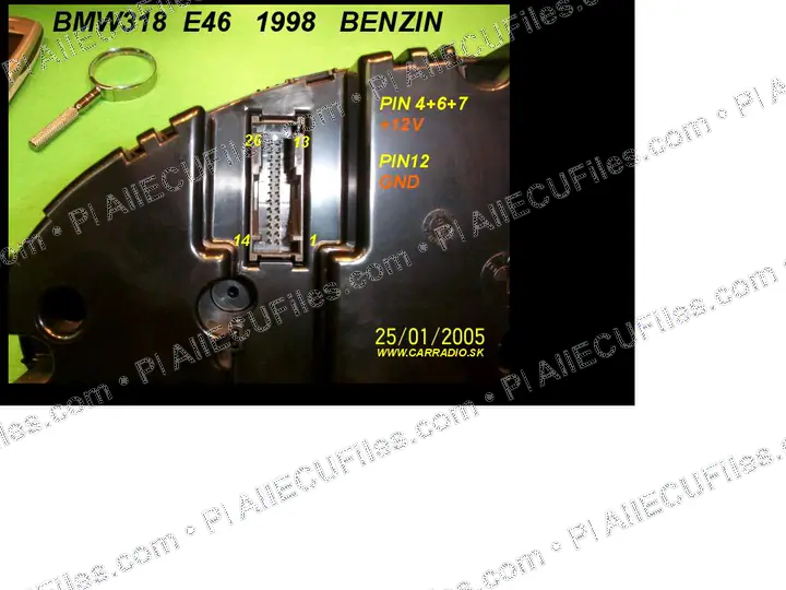 Watermarked preview of BMW E46 Dash Pin Out Reference