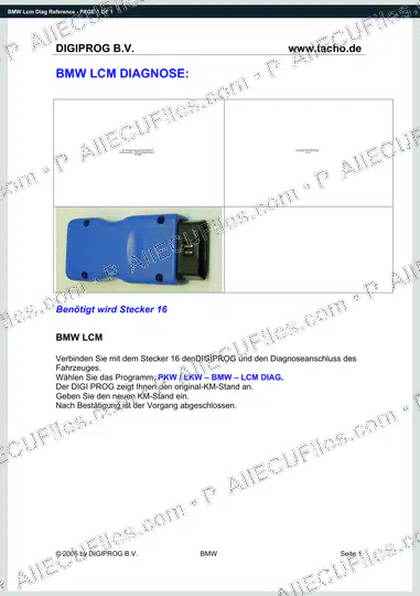 Watermarked preview of BMW Lcm Diag Reference