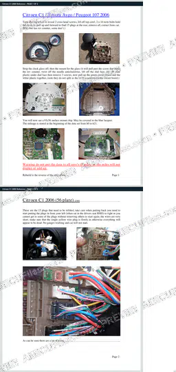 Watermarked preview of Citroen C1 2006 Reference