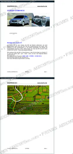 Watermarked preview of Citroen C5 BSI Hc12 Reference