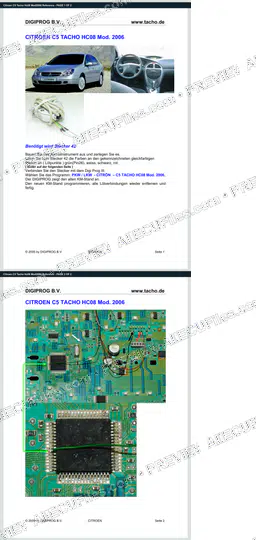 Watermarked preview of Citroen C5 Tacho Hc08 Mod2006 Reference