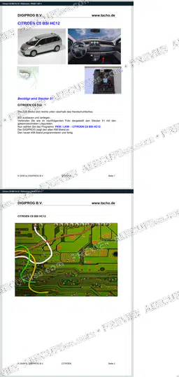 Watermarked preview of Citroen C8 BSI Hc12 1 Reference