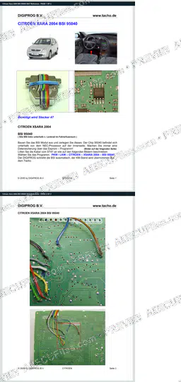 Watermarked preview of Citroen Xara 2004 BSI 95040 St47 Reference