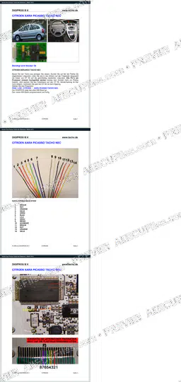 Watermarked preview of Citroen Xara Picasso Tacho Nec Reference
