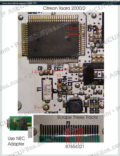 Watermarked preview of Citroen Xsara 2000 Nec Reference