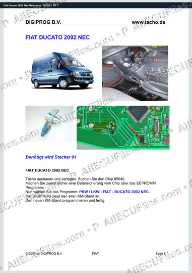 Watermarked preview of Fiat Ducato 2002 Nec Reference