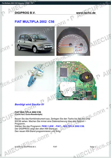 Watermarked preview of Fiat Multipla 2002 C56 Reference