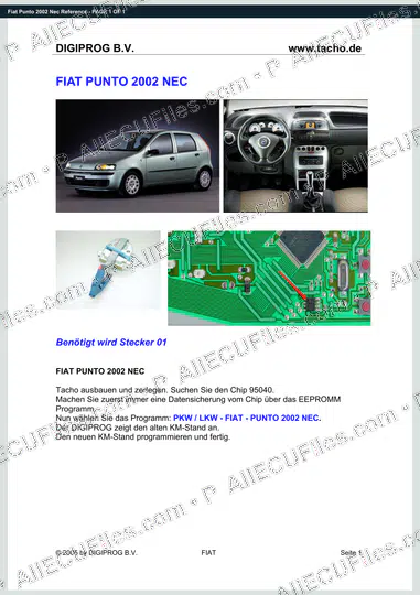 Watermarked preview of Fiat Punto 2002 Nec Reference