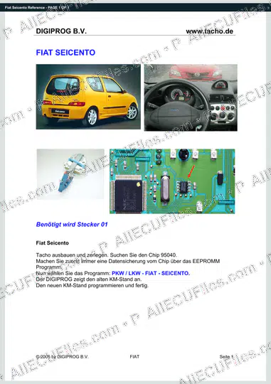 Watermarked preview of Fiat Seicento Reference