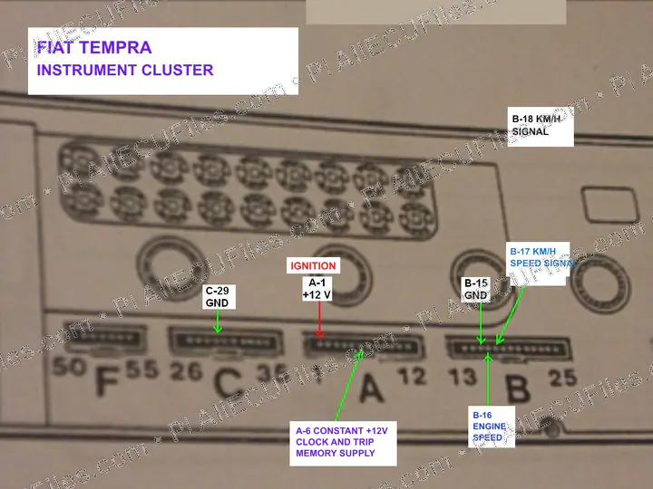 Watermarked preview of Fiat Tempra Pins Reference