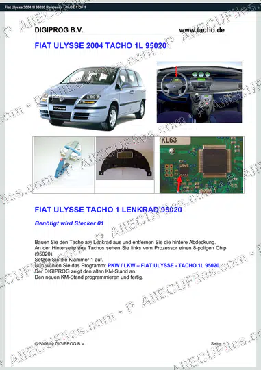Watermarked preview of Fiat Ulysse 2004 1l 95020 Reference