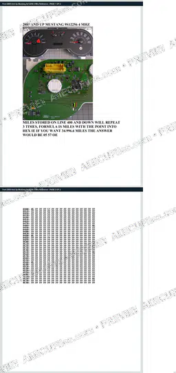 Watermarked preview of Ford 2005 And Up Mustang 9s12256 4 Mhz Reference