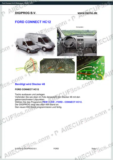 Watermarked preview of Ford Connect Hc12 Reference