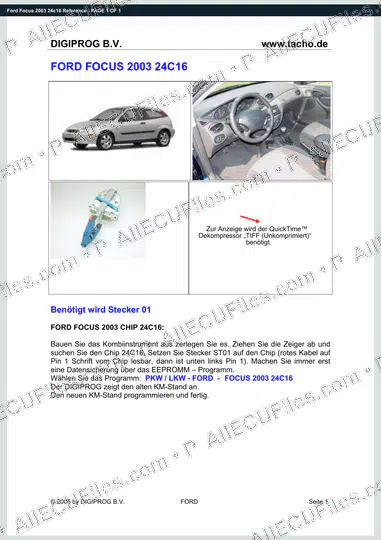 Watermarked preview of Ford Focus 2003 24c16 Reference