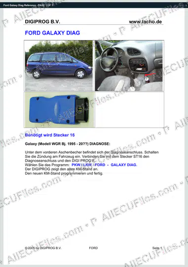 Watermarked preview of Ford Galaxy Diag Reference