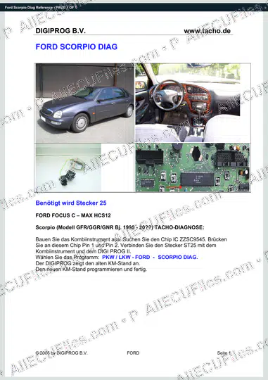 Watermarked preview of Ford Scorpio Diag Reference