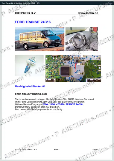 Watermarked preview of Ford Transit 24c16 Mod 2004 Reference