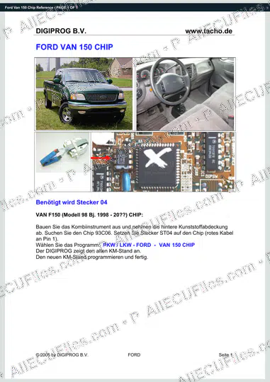Watermarked preview of Ford Van 150 Chip Reference