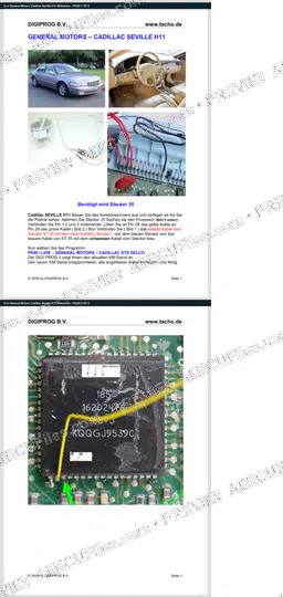 Watermarked preview of G.m General Motors Cadillac Seville H11 Reference
