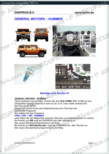 Watermarked preview of G.m General Motors Hummer Reference