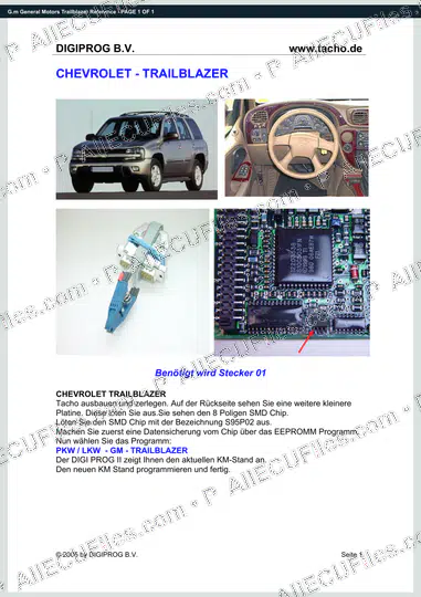 Watermarked preview of G.m General Motors Trailblazer Reference