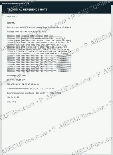 Watermarked preview of Honda 50551 Reference