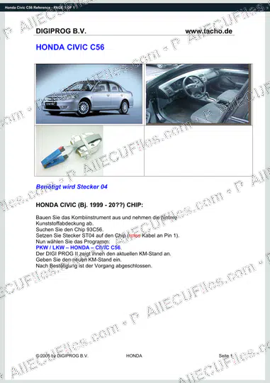 Watermarked preview of Honda Civic C56 Reference