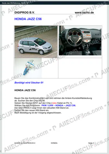 Watermarked preview of Honda Jazz C56 Reference