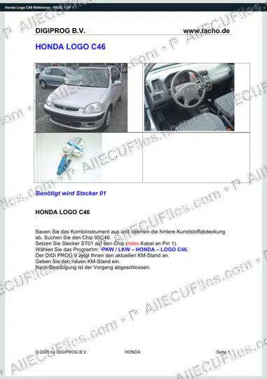 Watermarked preview of Honda Logo C46 Reference