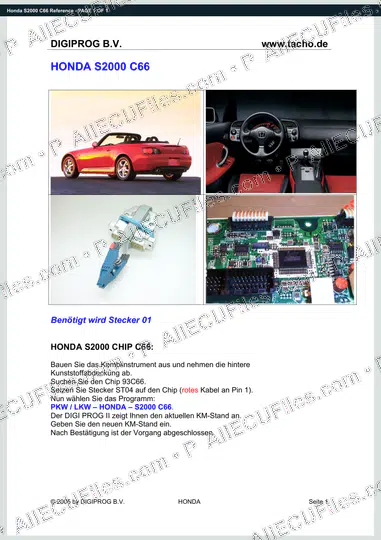 Watermarked preview of Honda S2000 C66 Reference